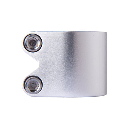 Striker Lux Double Scooter Clamp - Silver-Scooter Clamps-Striker scooter parts