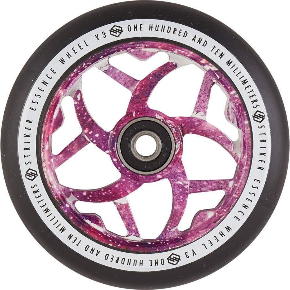 Striker Essence V3 Black PU 110mm Stunt Scooter Wheels - Purple Galaxy