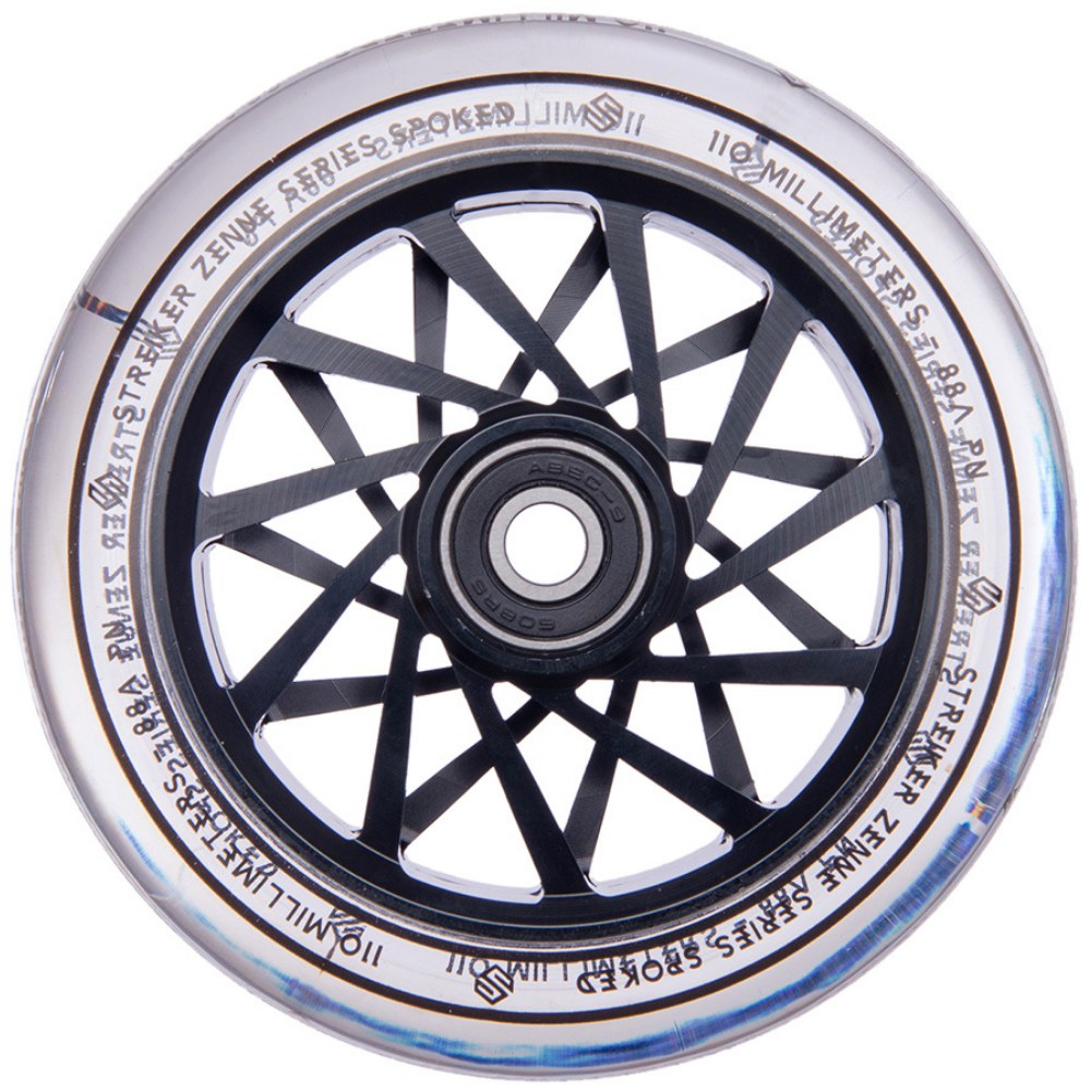 Striker Zenue Series Clear PU Scooter Wheels - Black