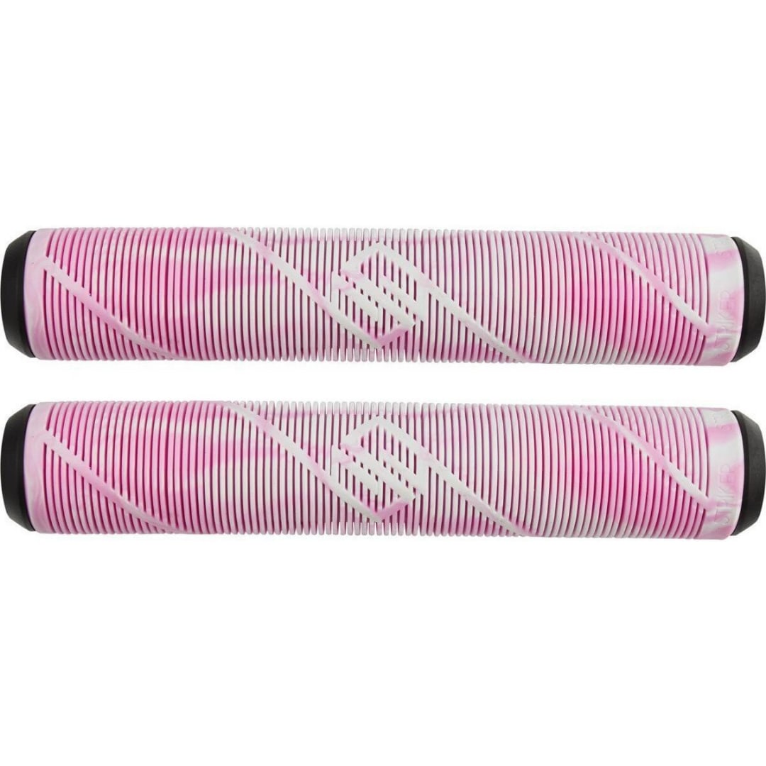 Striker Logo Scooter Grips - White/Pink