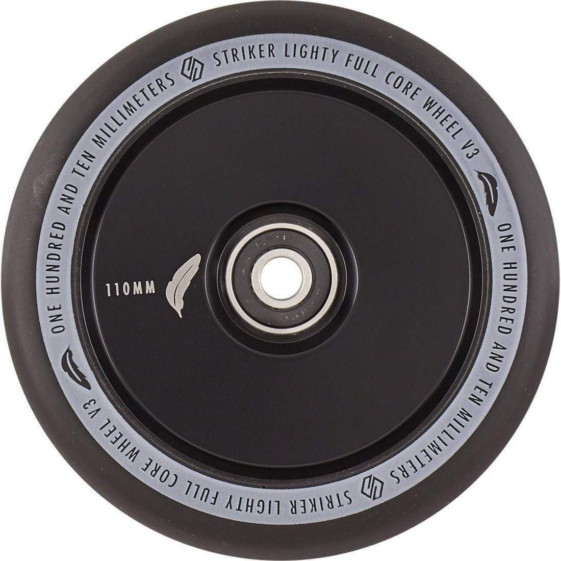 Striker Lighty Fullcore V3 Black PU 110mm Scooter Wheels - Black