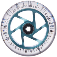 Striker Lux Spoked Clear PU 110mm Scooter Wheels - Clear/Teal