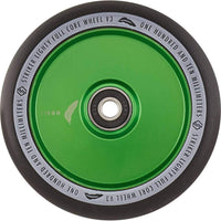 Striker Lighty Fullcore V3 Black PU 110mm Scooter Wheels - Green