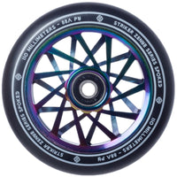 Striker Zenue Series Black PU Scooter Wheels - Rainbow