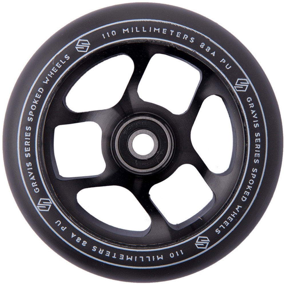 Striker Gravis Spoked 110mm Stunt Scooter Wheels - Black