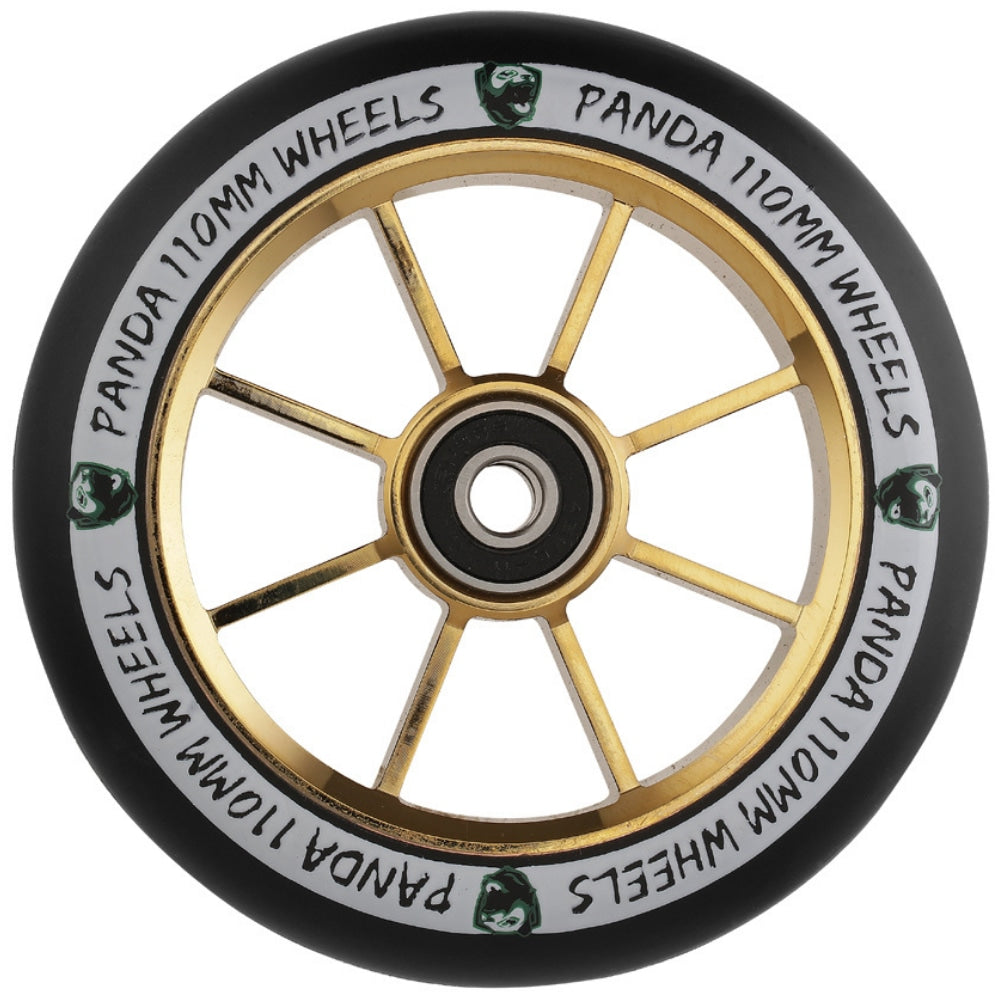 Panda Spoked V2 110mm Scooter Wheels - Gold Chrome