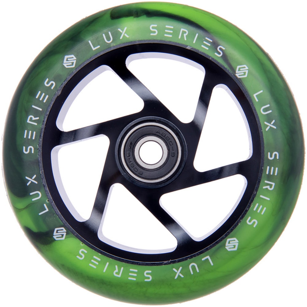 Striker Lux Spoked 110mm Scooter Wheels - Black/Lime