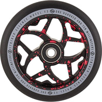 Striker Essence V3 Black PU 110mm Stunt Scooter Wheels - Splash Black/Red