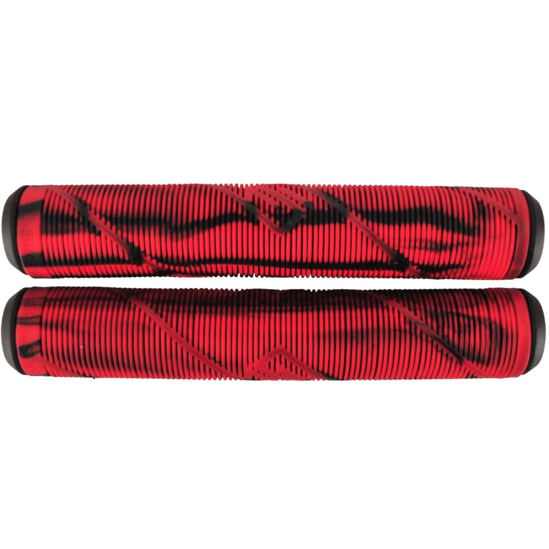 Striker Logo Scooter Grips - Black/Red