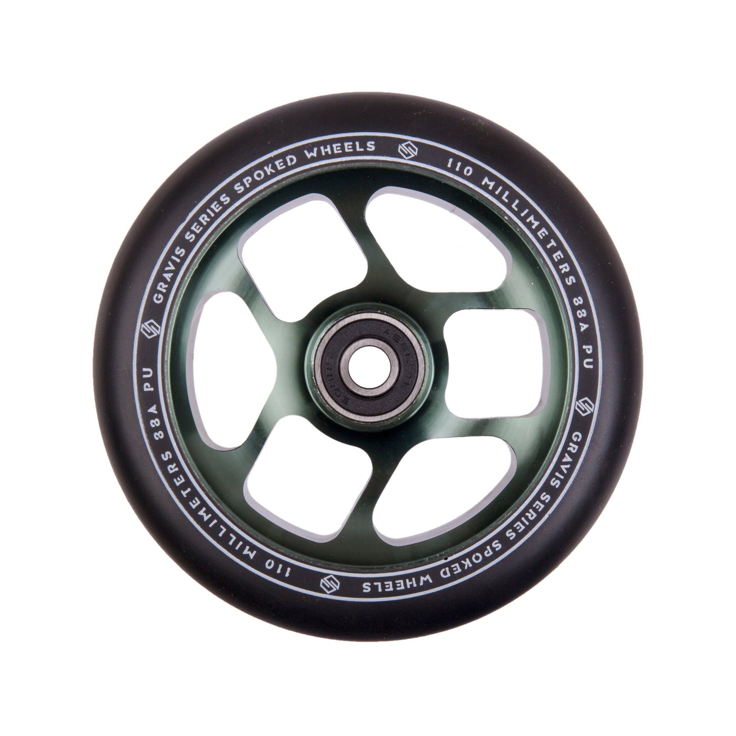 Striker Gravis Spoked 110mm Stunt Scooter Wheels - Army Green