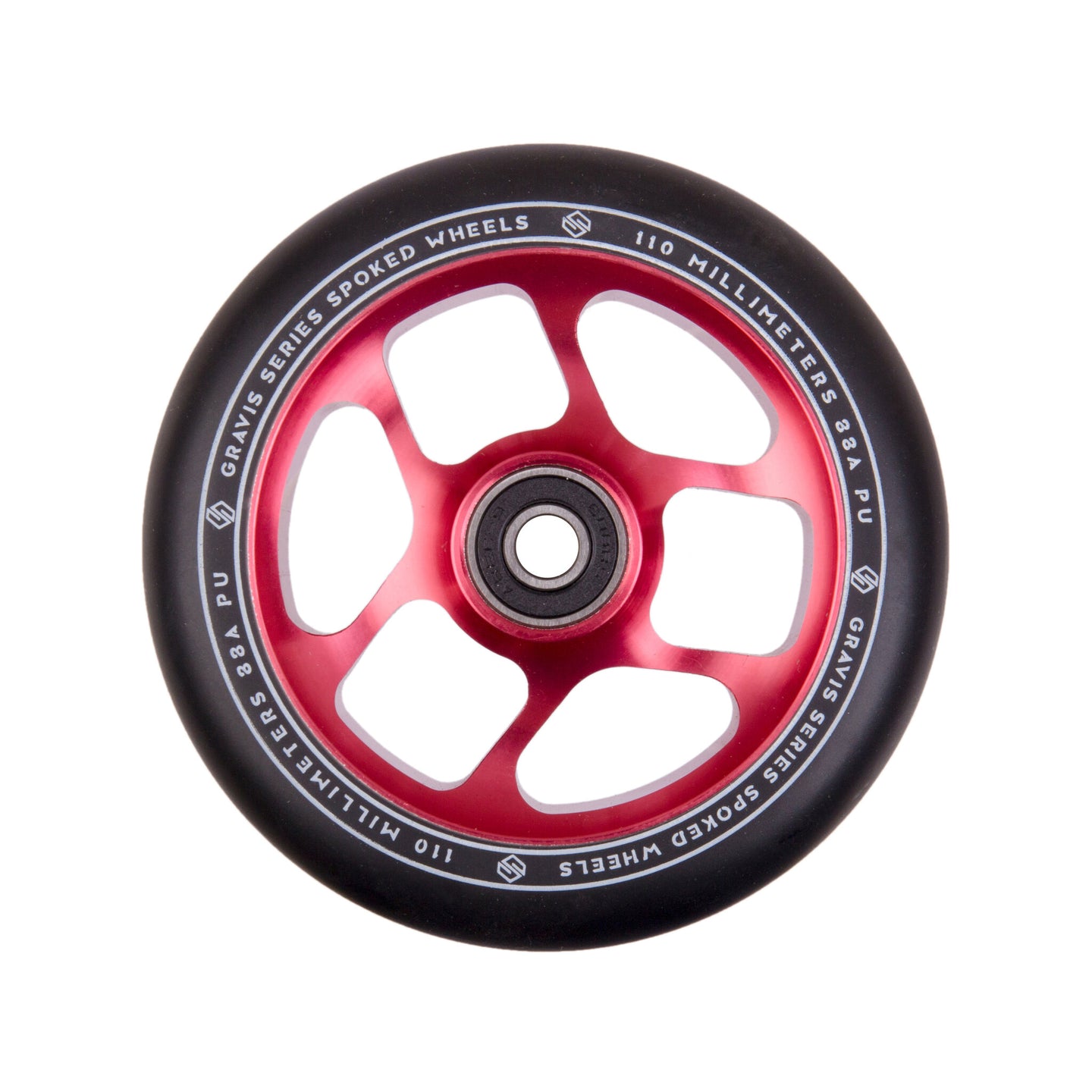 Striker Gravis Spoked 110mm Stunt Scooter Wheels - Bordeaux Red