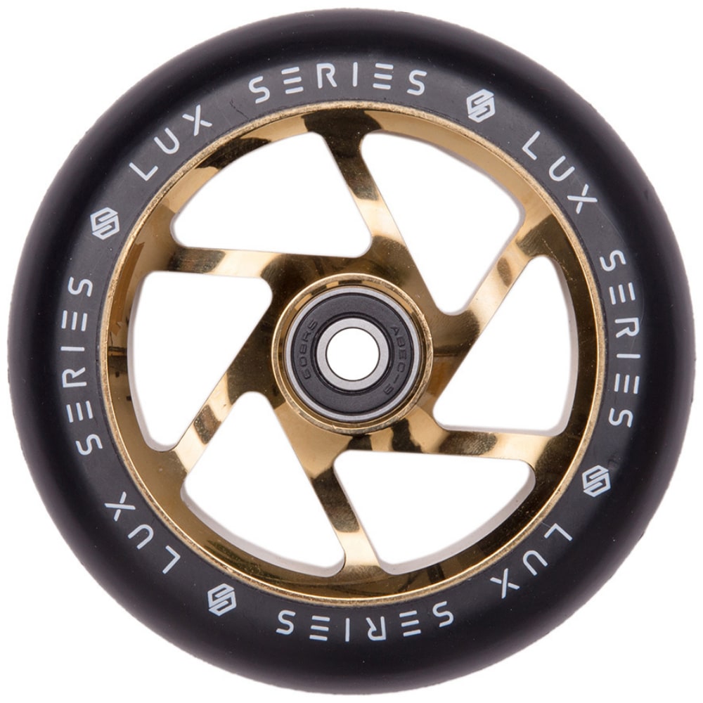 Striker Lux Spoked 100mm Hjul til Løbehjul - Gold Chrome