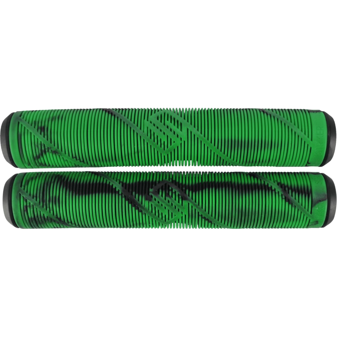 Striker Logo Scooter Grips - Black/Green