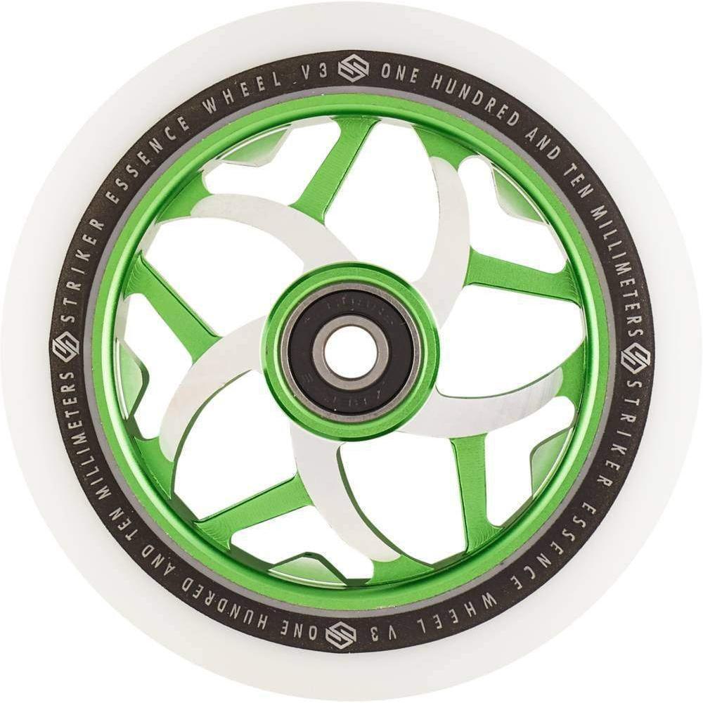 Striker Essence V3 White PU 110mm Stunt Scooter Wheels - Green