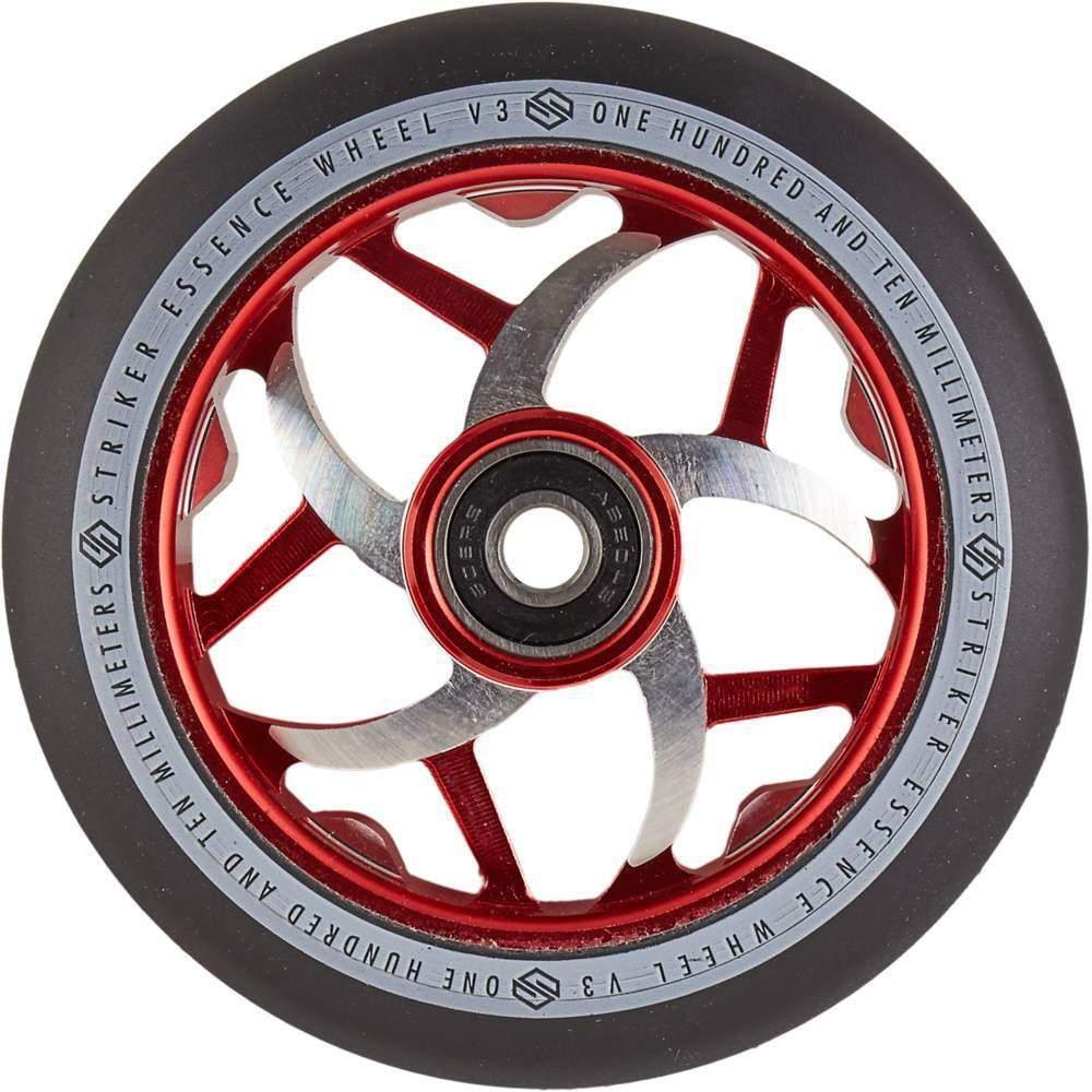 Striker Essence V3 Black PU 110mm Stunt Scooter Wheels - Red