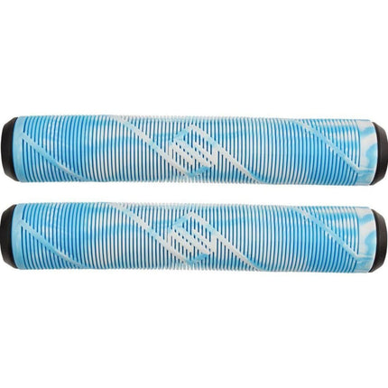 Striker Logo Scooter Grips - White/Teal-Scooter Grips-Striker scooter parts