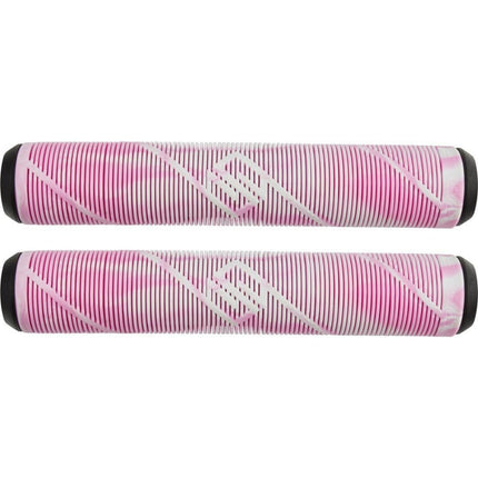 Striker Logo Scooter Grips - White/Pink-Scooter Grips-Striker scooter parts