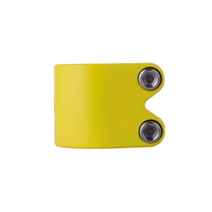 Striker Lux Double Scooter Clamp - Yellow-Scooter Clamps-Striker scooter parts