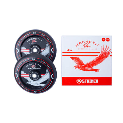 Striker BGSeakk Magnetit 2-Pack Signature Scooter Wheels - Black-Scooter Wheels-Striker scooter parts