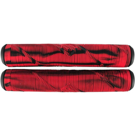 Striker Logo Scooter Grips Thick - Black/Red-Scooter Grips-Striker scooter parts