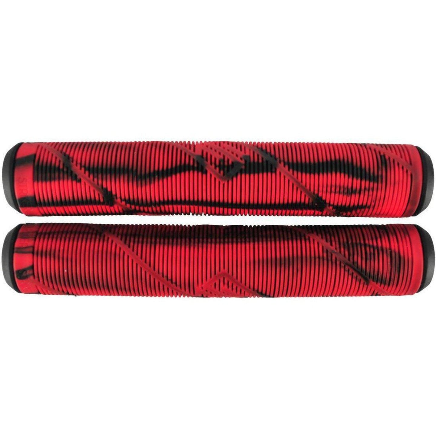 Striker Logo Scooter Grips Thick - Black/Red-Scooter Grips-Striker scooter parts