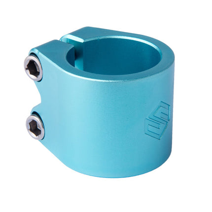 Striker Lux Double Scooter Clamp - Teal-Scooter Clamps-Striker scooter parts
